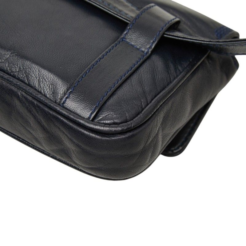 Loewe Anagram Belt Bag Navy Leather — view 6