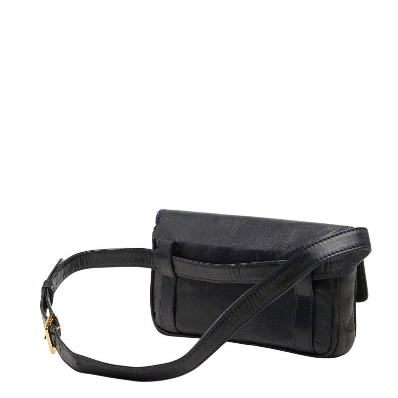 Loewe Anagram Belt Bag Navy Leather — view 2