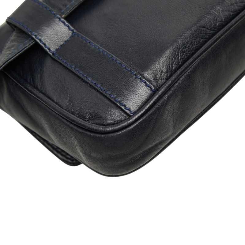 Loewe Anagram Belt Bag Navy Leather — view 7