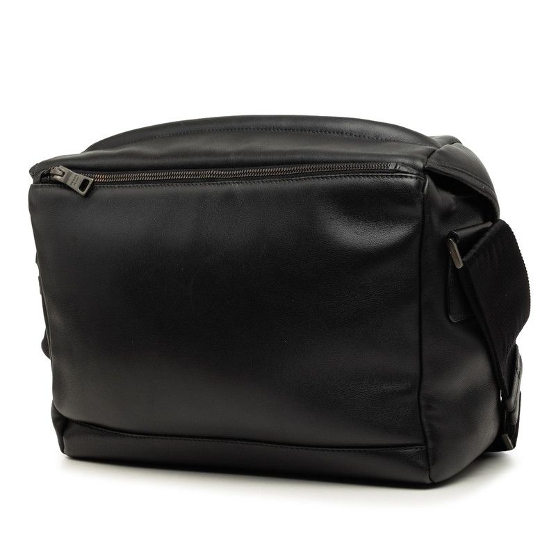 Prada Messenger Bag Crossbody Shoulder Black Leather — view 2