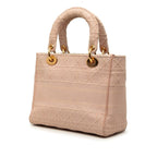 Dior Cannage Lady Dealite 2-Way Shoulder Bag Pink Canvas — view 2