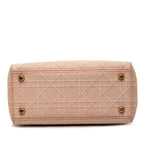 Dior Cannage Lady Dealite 2-Way Shoulder Bag Pink Canvas — view 3