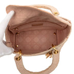 Dior Cannage Lady Dealite 2-Way Shoulder Bag Pink Canvas — view 5