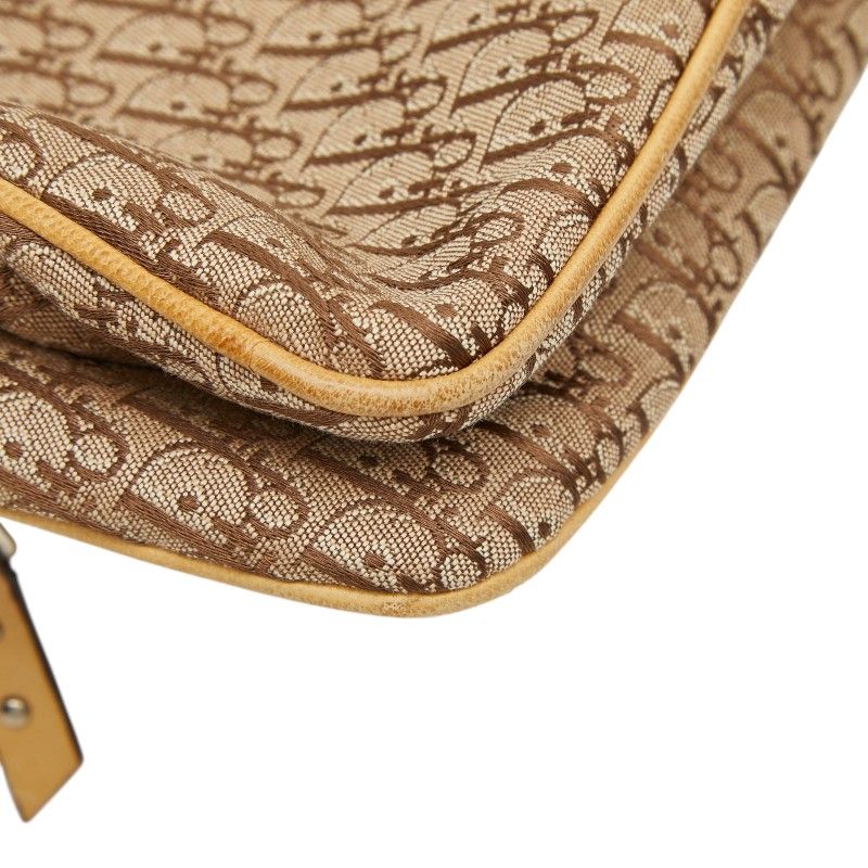 Dior Trotter Straight Chic Shoulder Bag Beige Canvas Leather — view 7
