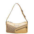 Dior Trotter Straight Chic Shoulder Bag Beige Canvas Leather