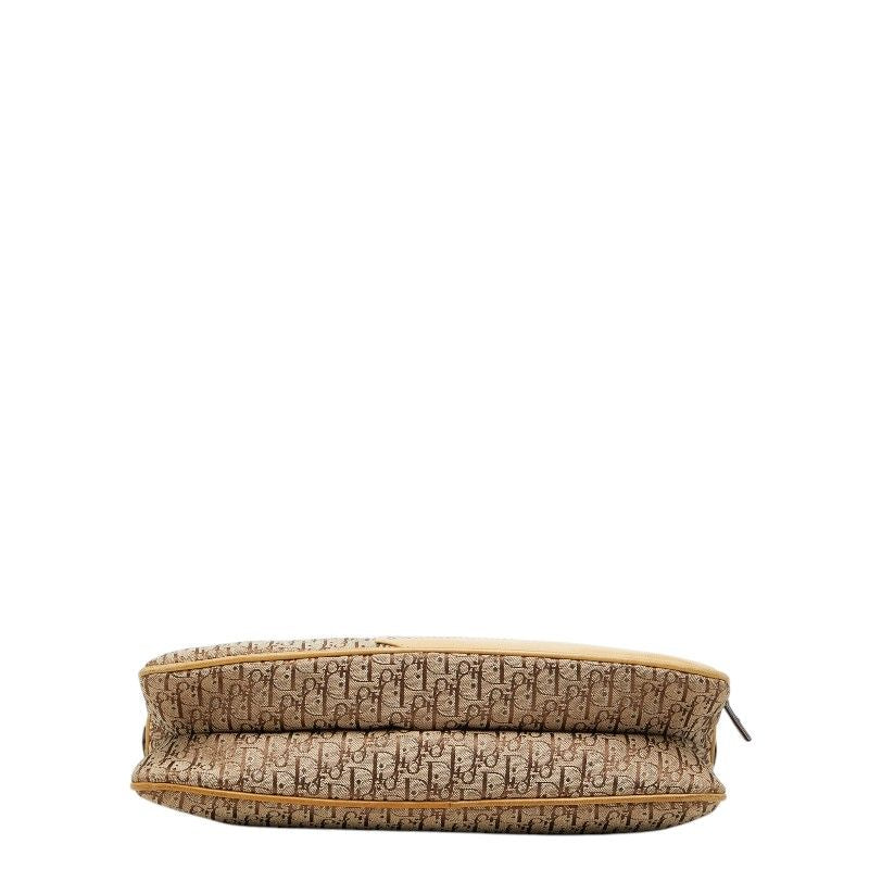Dior Trotter Straight Chic Shoulder Bag Beige Canvas Leather — view 3