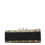 Gucci GG Supreme Padlock Chain Shoulder Bag Black Gold Leather — view 3