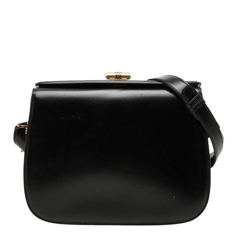 Gucci Crossbody Shoulder Bag Black Leather