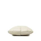 Bottega Veneta Maxi Intrecht Clutch White Leather — view 3