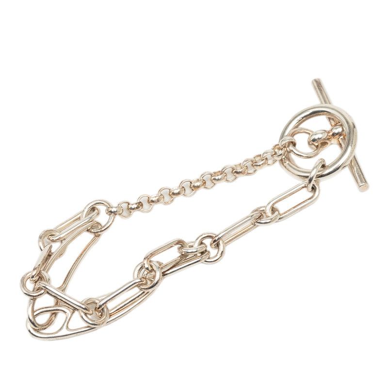 Hermes Chaine D'ancre Punk T Bar Bracelet 925 Sterling Silver — view 3