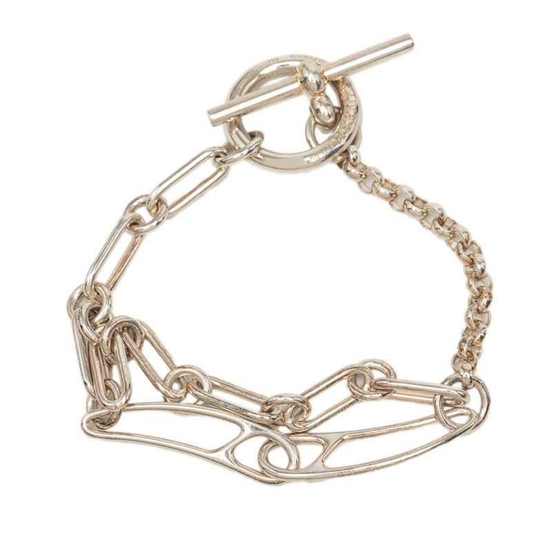 Hermes Chaine D'ancre Punk T Bar Bracelet 925 Sterling Silver — view 2