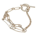 Hermes Chaine D'ancre Punk T Bar Bracelet 925 Sterling Silver