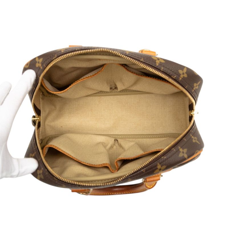 Louis Vuitton Monogram Trouville Handbag Brown Leather — view 4