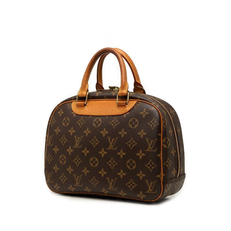 Louis Vuitton Monogram Trouville Handbag Brown Leather — view 2