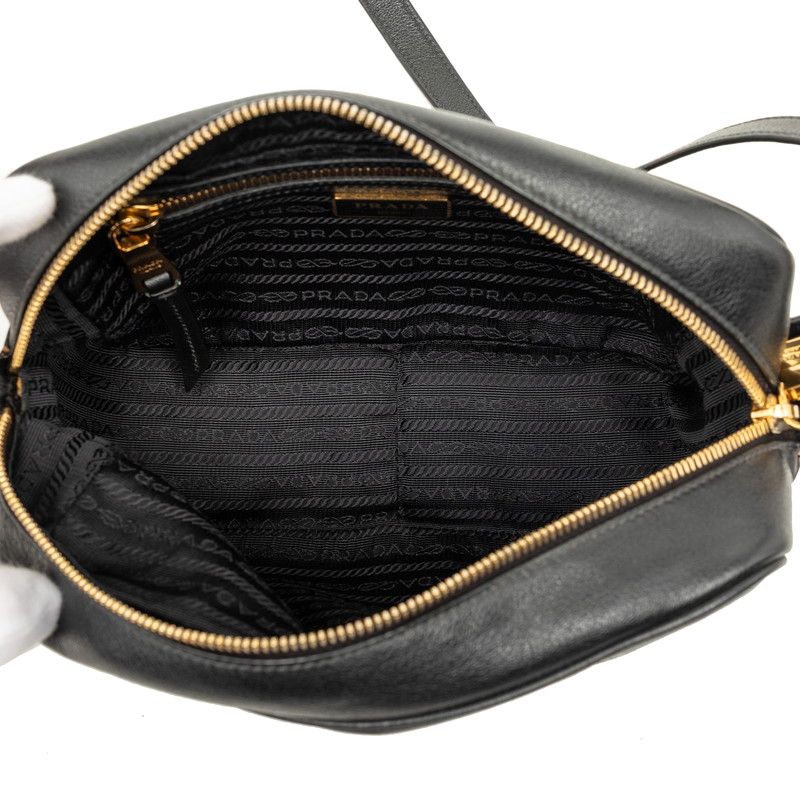 Prada Crossbody Shoulder Bag Black Leather — view 4