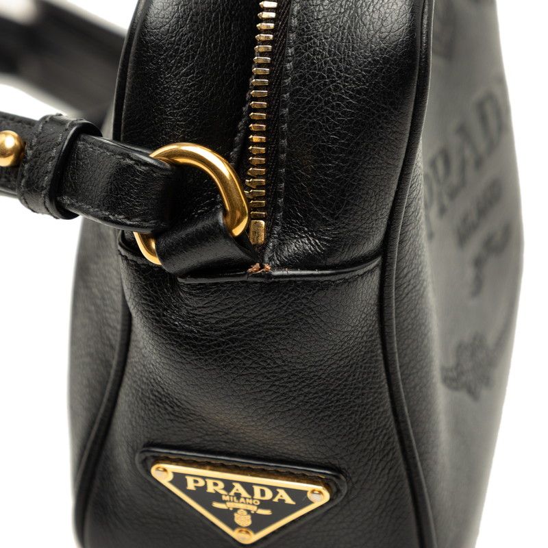 Prada Crossbody Shoulder Bag Black Leather — view 6