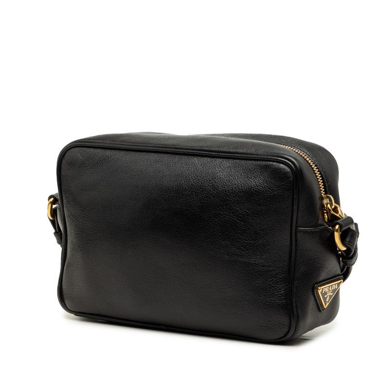 Prada Crossbody Shoulder Bag Black Leather — view 2