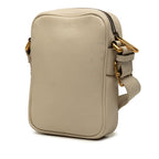 Gucci Logo Print Crossbody Shoulder Bag White Leather — view 2