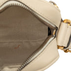 Gucci Logo Print Crossbody Shoulder Bag White Leather — view 4