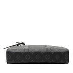Louis Vuitton Monogram Eclipse Sac Plat Cross 2-Way Shoulder Bag Black Leather — view 3