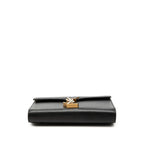 Saint Laurent Cassandra YSL Logo Chain Shoulder Bag Wallet Black Leather — view 3