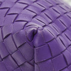 Bottega Veneta Intrecht Shoulder Bag Purple Leather — view 6
