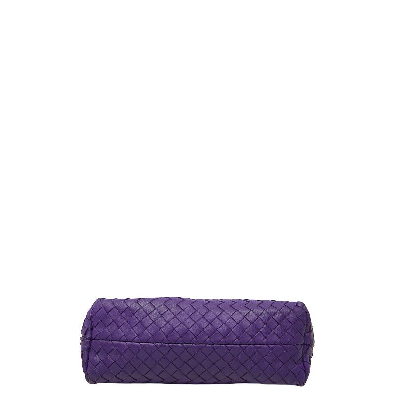 Bottega Veneta Intrecht Shoulder Bag Purple Leather — view 3
