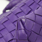 Bottega Veneta Intrecht Shoulder Bag Purple Leather — view 5