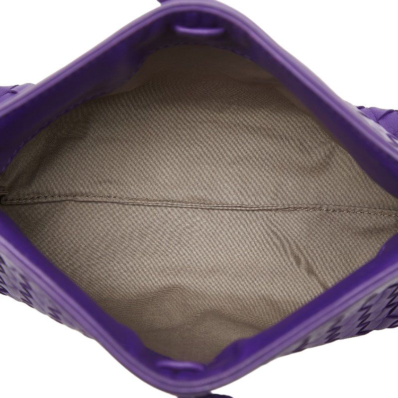 Bottega Veneta Intrecht Shoulder Bag Purple Leather — view 8