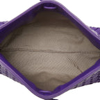 Bottega Veneta Intrecht Shoulder Bag Purple Leather — view 8