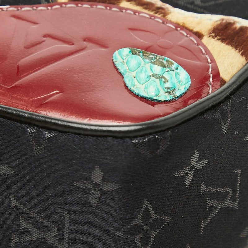 Louis Vuitton Monogram Satin Pochette Kondouffe Shoulder Bag Black — view 4