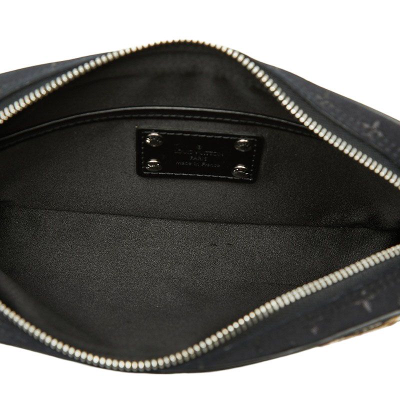 Louis Vuitton Monogram Satin Pochette Kondouffe Shoulder Bag Black — view 8