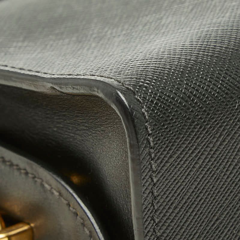 Prada Esplanade Crossbody Shoulder Bag Bicolor Black White Grain Calfskin — view 5