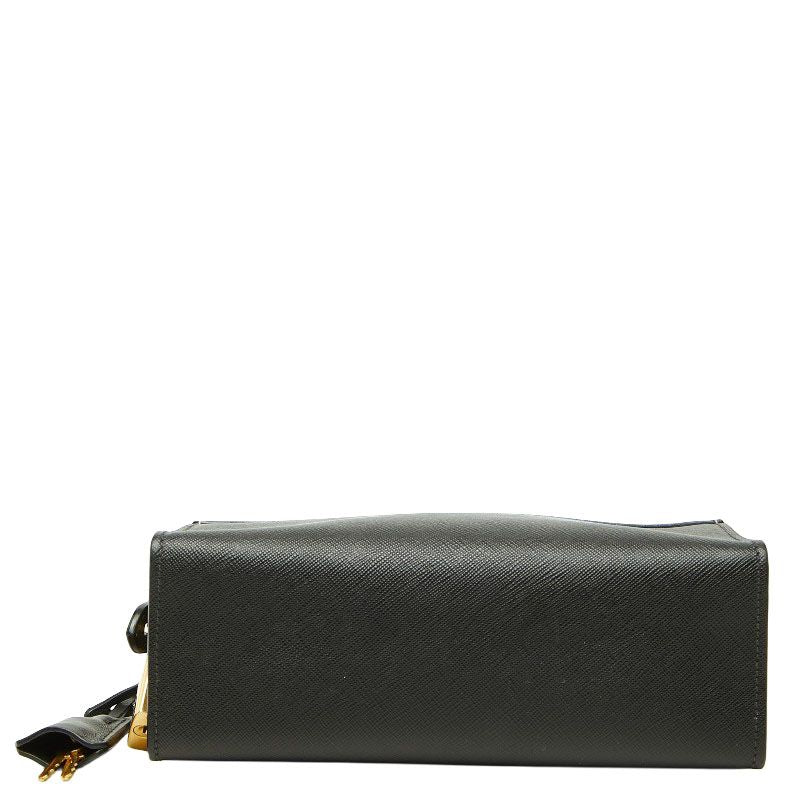Prada Esplanade Crossbody Shoulder Bag Bicolor Black White Grain Calfskin — view 3