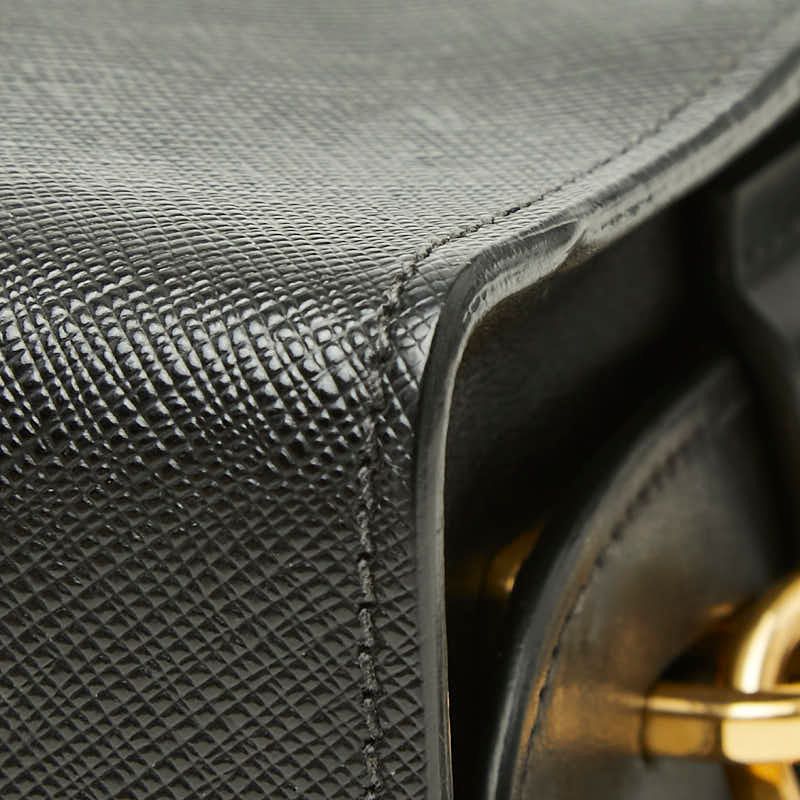 Prada Esplanade Crossbody Shoulder Bag Bicolor Black White Grain Calfskin — view 6