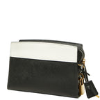 Prada Esplanade Crossbody Shoulder Bag Bicolor Black White Grain Calfskin — view 2