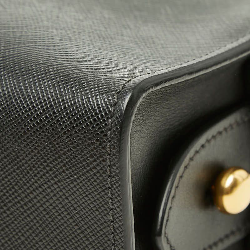 Prada Esplanade Crossbody Shoulder Bag Bicolor Black White Grain Calfskin — view 4
