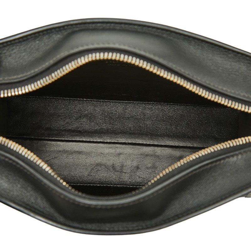 Prada Esplanade Crossbody Shoulder Bag Bicolor Black White Grain Calfskin — view 8