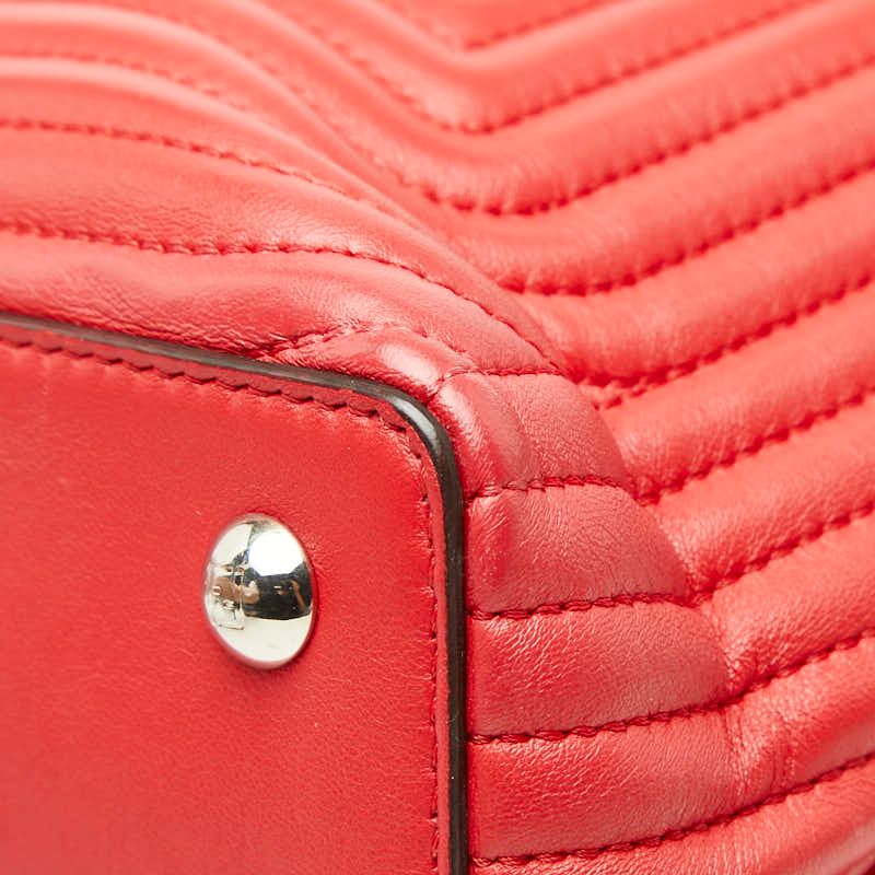 Fendi Dot Com Click Chain Shoulder Bag 8 Red Leather — view 4