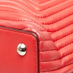 Fendi Dot Com Click Chain Shoulder Bag 8 Red Leather — view 4