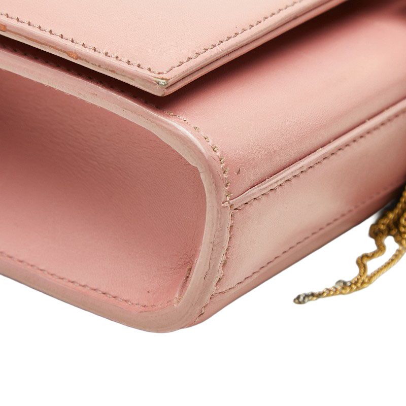 Saint Laurent YSL Monogram Classic Kate Small Mini Chain Shoulder Bag Pink — view 4