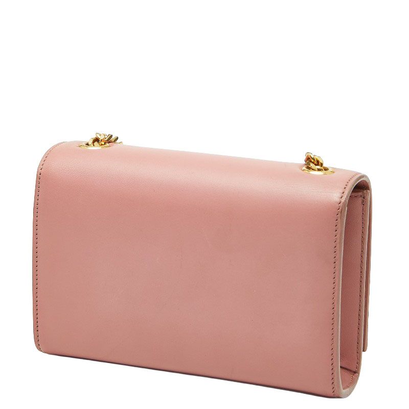 Saint Laurent YSL Monogram Classic Kate Small Mini Chain Shoulder Bag Pink — view 2