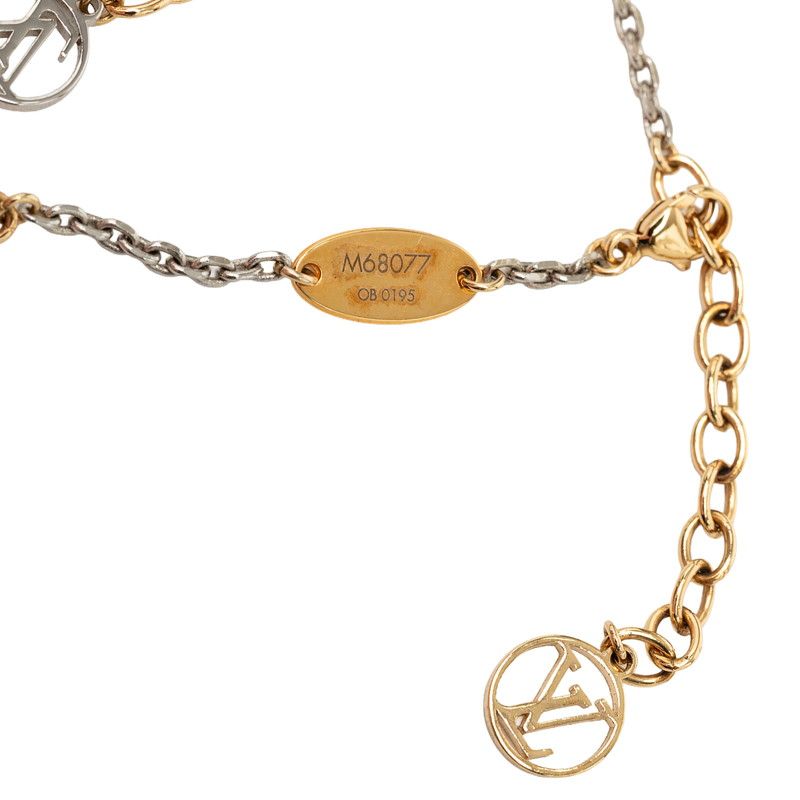 Louis Vuitton Bracelet Logo Mania Chain Gold Silver Plated Metal — view 4