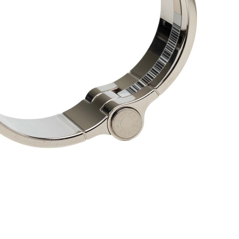 Hermes Bracelet Bangle Silver Black Noir Metal Enamel — view 4