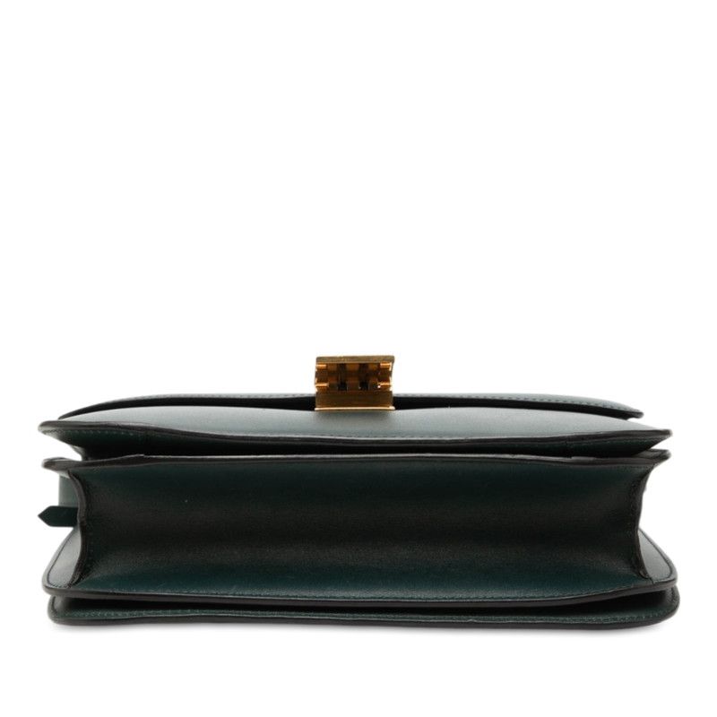 Celine Classic Box Crossbody Shoulder Bag Green Leather — view 3
