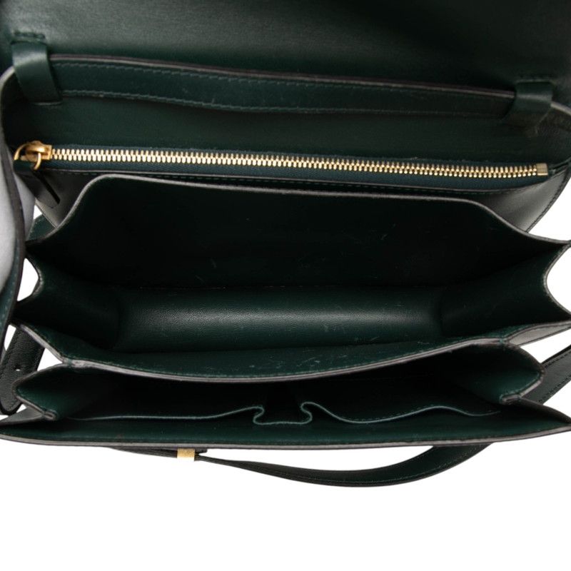 Celine Classic Box Crossbody Shoulder Bag Green Leather — view 5