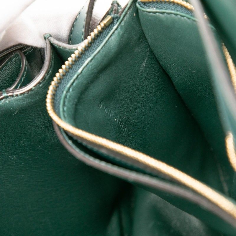 Celine Classic Box Crossbody Shoulder Bag Green Leather — view 6