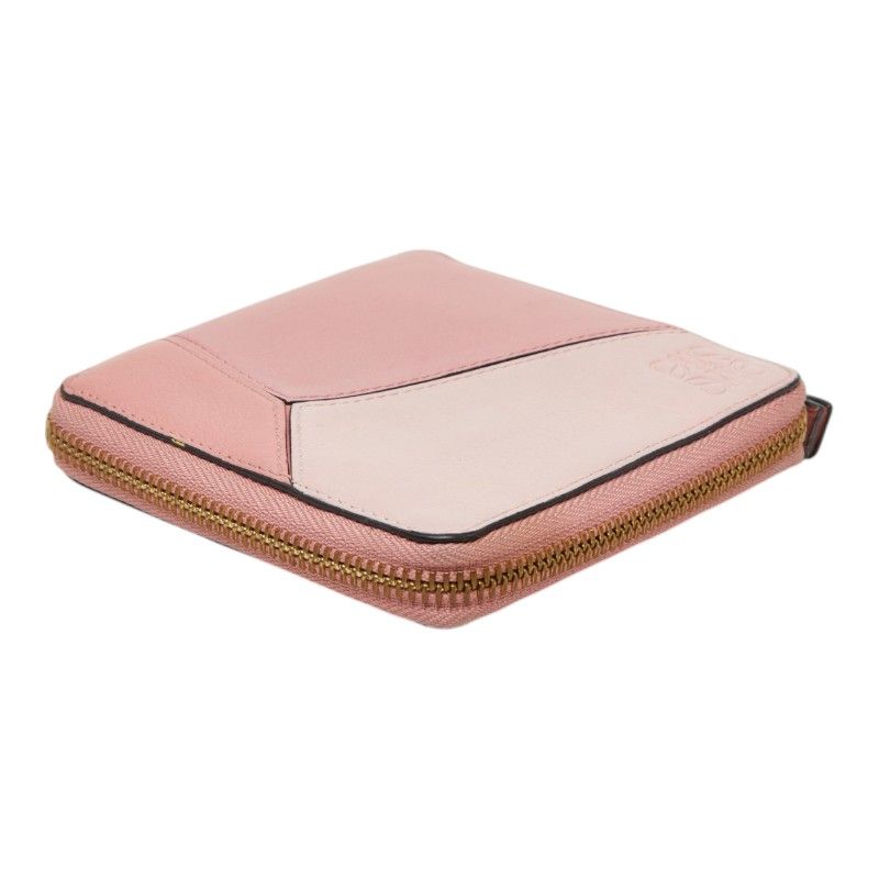 Loewe Anagram Puzzle Zip Around Bifold Wallet Pink Leather — view 4