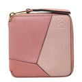 Loewe Anagram Puzzle Zip Around Bifold Wallet Pink Leather