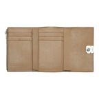 Loewe Anagram Vertical Small Wallet Trifold Beige Leather — view 6